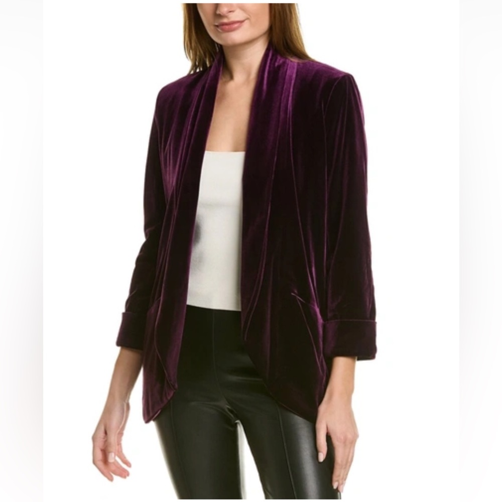 EUC Traffic People Purple velvet blazer Large